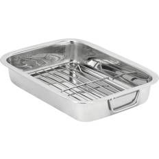 Royalford Tin With Rack Stainless Steel 30 cm Roasting Pan