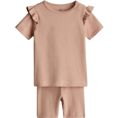 H&M Ribbat Set I Bomull - Beige