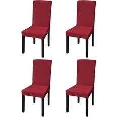 vidaXL Stretch Straight Loose Chair Cover Red (45x45cm)