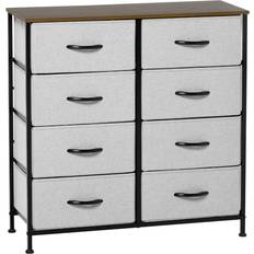 Homcom Chest of Drawers Homcom Industrial Bedroom Dresser Grey Chest of Drawer 80x62.5cm