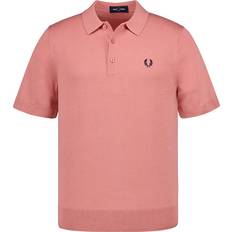 Fred Perry Rosa Pikétröjor Fred Perry Cotton Knitted Shirt - Rosa