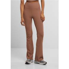 Leopard Strumpbyxor & Stay-ups Urban Classics UC Ladies Flared Leggings Rib - Brown