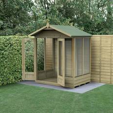 Wood Small Cabins Forest Garden Apex Summerhouse 6x4 Double Door 5 Window (Building Area )