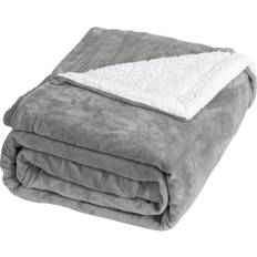 Natur Pur Throw Blanket Bed Sofa Throw Soft Cosy Large Sherpa 200cm x 150cm Blankets Grey