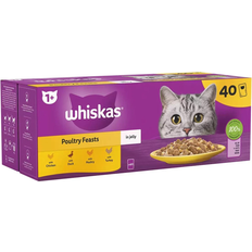 Whiskas 1+ Poultry Feasts in Jelly Adult Wet Cat Food 40x85g