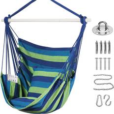 Outdoor Hanging Chairs on sale Dakota Fields Hammock Chair Comes With 2 Seat Cushions 10cm W x 10cm L - Blue
