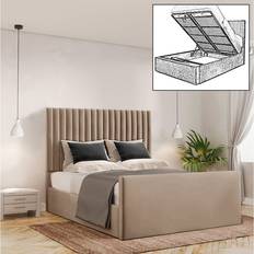 Beds & Mattresses Canora Grey Bilma Upholstered Storage Small Double 120 x 190 cm Frame Bed