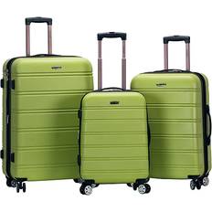 Rockland ABS-plast Resväskeset Rockland Melbourne 3 delar - Lime