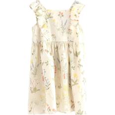 Lindex Klänningar Barnkläder Lindex Dress Woven With Frill Aop - Kräm