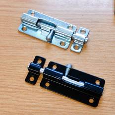 Black Door Latches & Bolts Symple Stuff Heavy Duty Barrel Bolt 10.5cm H x 4.5cm W x 2.5cm D