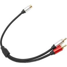 1RCA Female to 2 Male Y Splitter Extension Cord