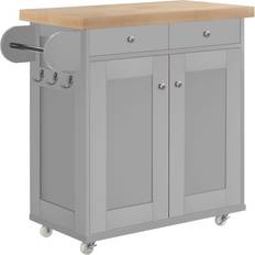Kitchen Islands Beachcrest Home Lucille 95 Cm Kitchen Island - Grey