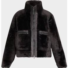 Brunello Cucinelli Shearling Jacka Med Fickor - Grå