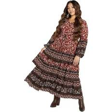 Avenue Long Dresses Avenue Women's Plus Size Faye Tiered Maxi Dress