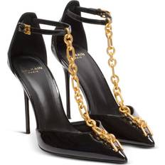 Balmain Pumps Balmain Synk Patentläder Stilettklackar Med Spetsig Tå