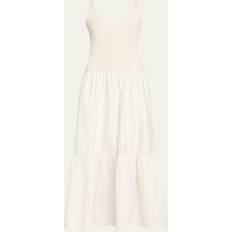 Dawson Mixed-Media Maxi Dress - Ivory