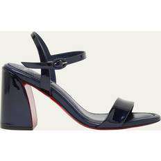 Christian Louboutin Women Slippers & Sandals Christian Louboutin Miss Jane Patent Leather Sandals - Zaffiro