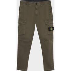 Stone Island Herr Byxor Stone Island Men's Garment-Dyed Twill Cargo Pants - Military Green