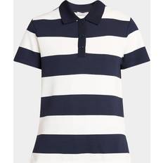 Multicoloured - Women Polo Shirts Moncler Striped Polo Shirt - White