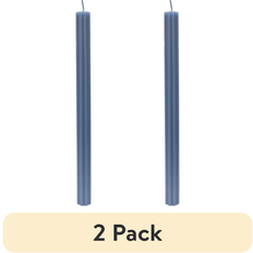 Candles Better Homes & Gardens Unscented Taper Candles Blue 2 Pack 11 Inches Height Candle