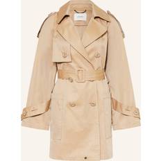 Oversize Coats Dorothee Schumacher Luxury Layer Double-Breasted Cotton Coat - Beige
