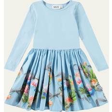 86/92 Kjoler Børnetøj Molo Casie Long-Sleeved Dress Celebration 98 104 cm - Blå
