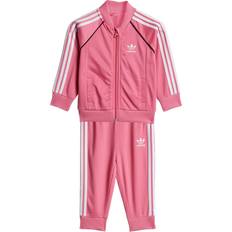 Stripes Tracksuits Children's Clothing adidas Adicolor SST Track Suit Kids - Pink Fusion/White