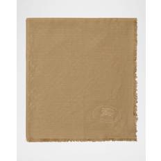 Burberry Scarfs Burberry Wide Check Wool Silk Scarf - Sand