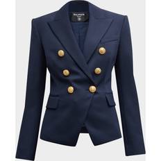 Balmain Blazers Balmain Classic Double-Breasted Blazer - Navy