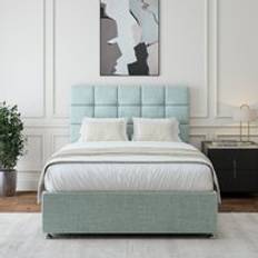 180cm Beds Bedmaster Double Charcoal Linen 2 Drawer Divan Base - Grey Continental Bed