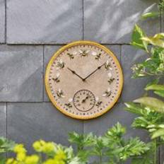 mysmartbuy Indoor Outdoor & Thermometer 30cm Diameter Multi One Size Wall Clock
