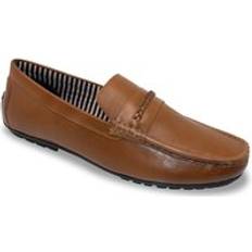 Cotton Loafers Pegasus Wide Fit Breathable Smart Leather Slip-On Driving Loafers - Tan