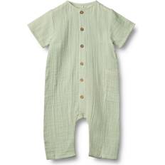 Økologisk bomuld Playsuits Børnetøj Wheat Buksedragt Alex - Soft Mint