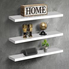 Utokon Floating Shelves For Set Invisible T Type Brackets 3 Same Sizes Wall Shelf