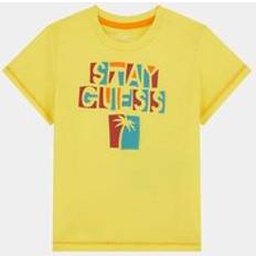 Buttons T-shirts Guess Kids Logo Print T-Shirt - Yellow