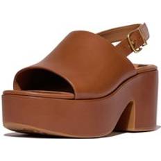 Fitflop Heeled Sandals Fitflop Platfforms Heeled Backstrap Sandal - Tan