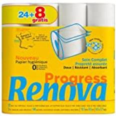 Toalettpapper på rea Renova Progress Toalettpapper 2 Lager Vitt 24+8