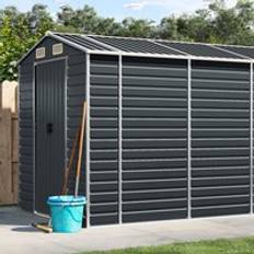 Black Sheds Berkfield Home Garden Shed Anthracite 191x470x198 cm Galvanised Steel (Building Area )