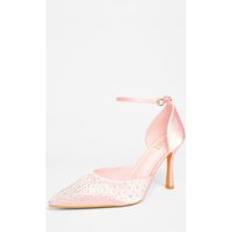 High Heel Heels & Pumps Quiz Womens Wide Fit Diamante Court Heels - Pink