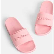Breanna Embossed Slider With Logo - Pink