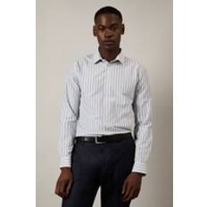 Oxford Shirts - Stripes Burton Multi Stripe Slim Fit Shirt - Grey