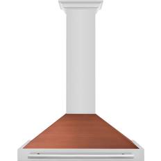 Extractor Fans ZLINE Kitchen & Bath 36 Inch Ducted 400-CFM Recirculating Stainless Steel Copper Shell Wall-Mounted Range Hood KB4STX-C-36