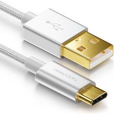 Kablar DeleyCON 2m USB-C Kabel Laddningskabel Datakabel Nylon