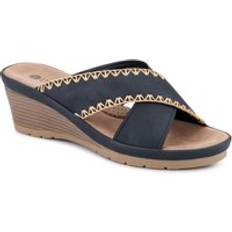 Pavers Wedge-Heel Mules - Black