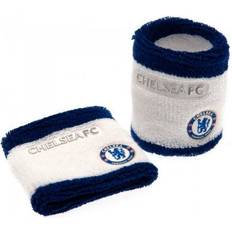 Blue Wristbands Chelsea FC Crest Cotton Wristband - White/Dark Blue