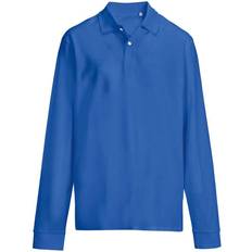 5XL - Unisex Polo Shirts Sol's Pique Long-Sleeved Polo Shirt - Blue