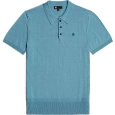 Viscose Polo Shirts G-Star Knitted Polo - Medium Blue