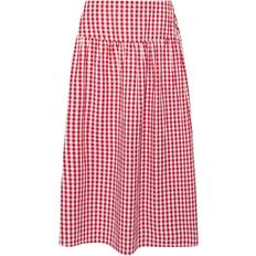 Checkered - Women Skirts PixieGirl Petite Gingham Maxi Skirt - Red