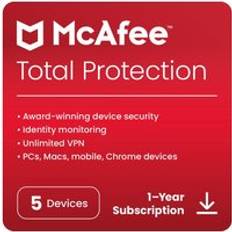 Firewalls McAfee Total Protection 1 Year Auto-Renewal for 5 Devices Download