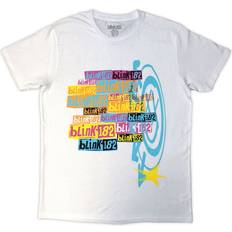 Blink-182 Blink 182 Unisex T-Shirt Multi Stacked Logo - White